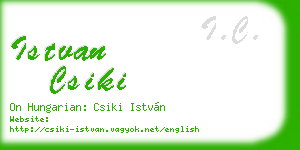 istvan csiki business card