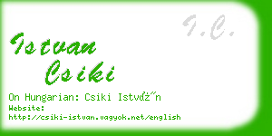 istvan csiki business card